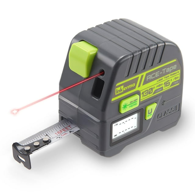 Cinta métrica láser Inkerma de 40 m con cinta métrica LCD de 5 m