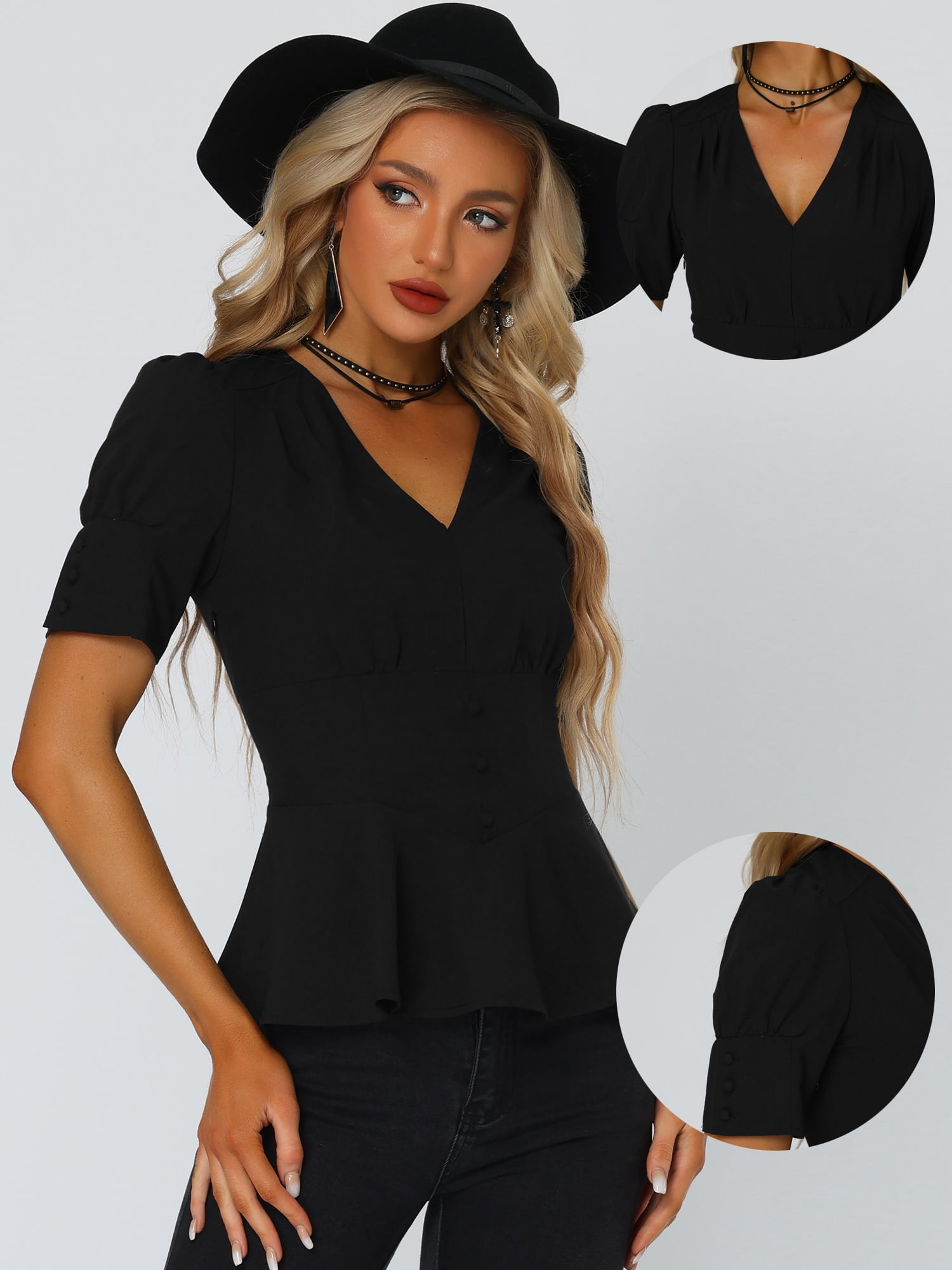 DARING DIVA Steampunk Lace-up Vintage Top Blouse XS Black