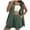 Dark Green, variant on Short Sets for Women Sleeveless Button Down Collared Shirt and Shorts 2 Piece Matching Set Womens Lounge Set