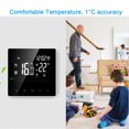 thumbnail image 3 of Thermostat,App Lcd Week Floor Temperature App Floor Office Screen Week Wi-fi Temperature Display Screen Office 16a With App Lcd Display Iuppa 6588 Lcd Screen Wi Fi Wi-fi Lcd Floor White, 3 of 7