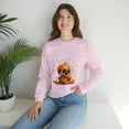 thumbnail image 7 of Pumpkin Skull Dot Day Unisex Heavy Blend™ Crewneck Sweatshirt, 7 of 7