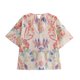 thumbnail image 4 of HH TRAF Blusa informal de verano con cuello redondo y manga corta para mujer, estilo urbano, con lazo y cordones, 4 of 5