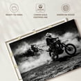 thumbnail image 6 of Elephant Stock Monochrome Racing Dirt Bike Wall Art - Horizontal Canvas Wall Art - Living Room Wall Decor - Sports Canvas - Black And Gray Decor - 48" x 32", 6 of 8