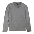 thumbnail image 1 of Alfani Mens V-Neck Jacquard Basic T-Shirt, deepblackcbo, M, 1 of 1