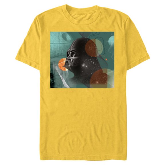 Star Wars Darth Vader Galactic Perspective - Short Sleeve Blended T-Shirt for Adults - Customized-Yellow