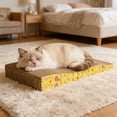 thumbnail image 4 of HCBY Cat Scratcher, 16.9x8.2x1.1in Thickened Corrugated Cardboard Pad, Reversible Durable Scratch Lounge, Multi-Functional Mat for Indoor Cats, 4 of 8
