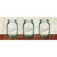 thumbnail image 3 of Wild Apple Portfolio 18x10 Black Modern Framed Museum Art Print Titled - Flea Market Mason Jars Panel II Table, 3 of 5