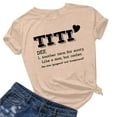 thumbnail image 3 of QIPOPIQ T-Shirt Graphique à Manches Courtes Imprimé Lettres Décontracté Col Rond pour Femmes Été Liquidation, 3 of 4