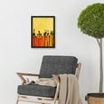 thumbnail image 2 of Abstract Music Band Figures In Warm Acrylic Tones Musical Artwork Framed Wall Art Print A4, 2 of 4