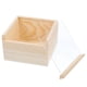 thumbnail image 2 of Caja de madera sin terminar para guardar joyas, cofre del tesoro, regalo con tapa transparente., 2 of 7