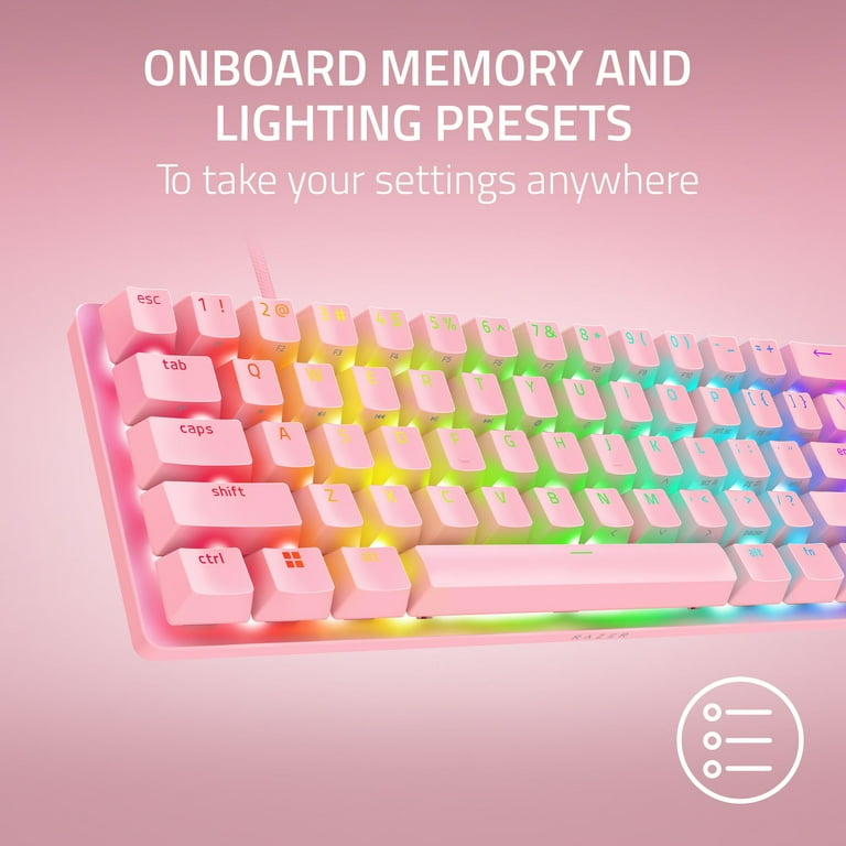 razer huntsman ピンク Razer Huntsman Mini 60% PC Gaming Wired Keyboard, Clicky