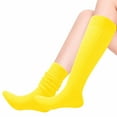 thumbnail image 6 of Wdfiry 3 Pairs Of Men's And Women's Socks Winter Solid Color Warm Bubble Socks Extra Long Tight Knitted Pile Socks, 6 of 6