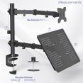 thumbnail image 5 of VIVO Laptop & Monitor Desk Mount Stand Black Adjustable fits 1 Screen up to 32", 5 of 9