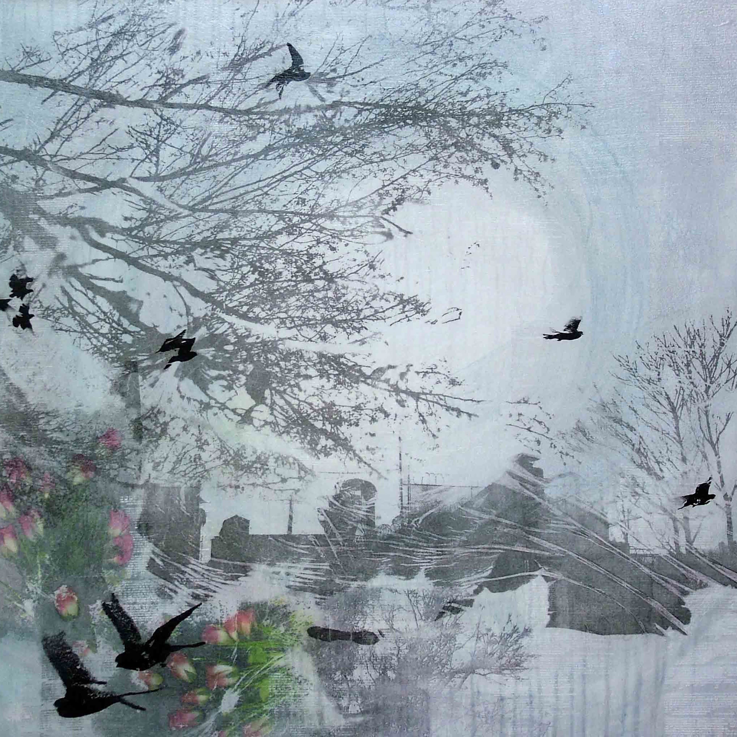 Marmont Hill "Tuesday in Blue" by Tracy Silva Barbosa Painting Print on Canvas
