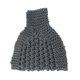 thumbnail image 2 of Gorro de cola de caballo de punto elástico con banda para el cabello, gorro de aro para mujer para las orejas Gris oscuro, 2 of 9