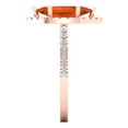 thumbnail image 3 of Clara Pucci 14K Rose Gold 2.38ct Red Halo Ring for Women, 3 of 7