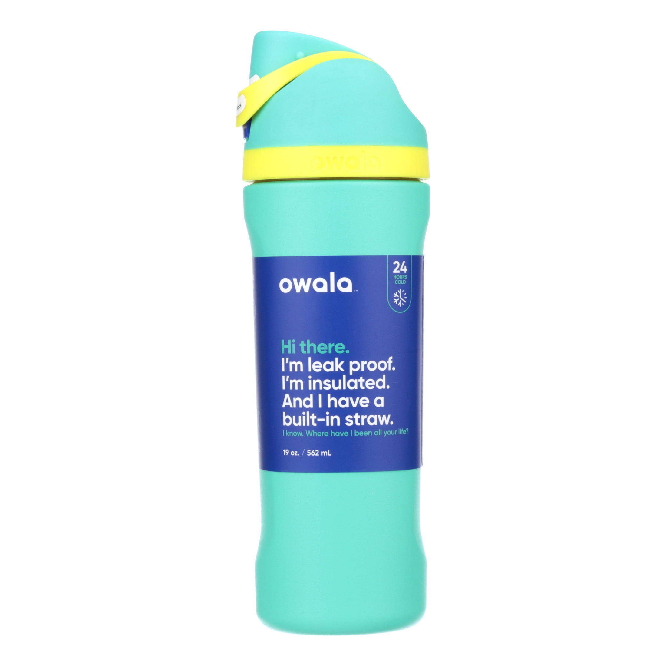 Owala Free Sip Water Bottle Stainless Steel, 19 Oz., Neon Basil Green