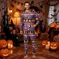 thumbnail image 2 of Halloween Family Matching Pajamas Sets, Halloween Family Ghost Bat Pumpkin Loungewear, Holiday Seasonal Party PJS Sleepwear, Halloween Home Relaxing Matching Cute Pjs Set Indoor, 2 of 7