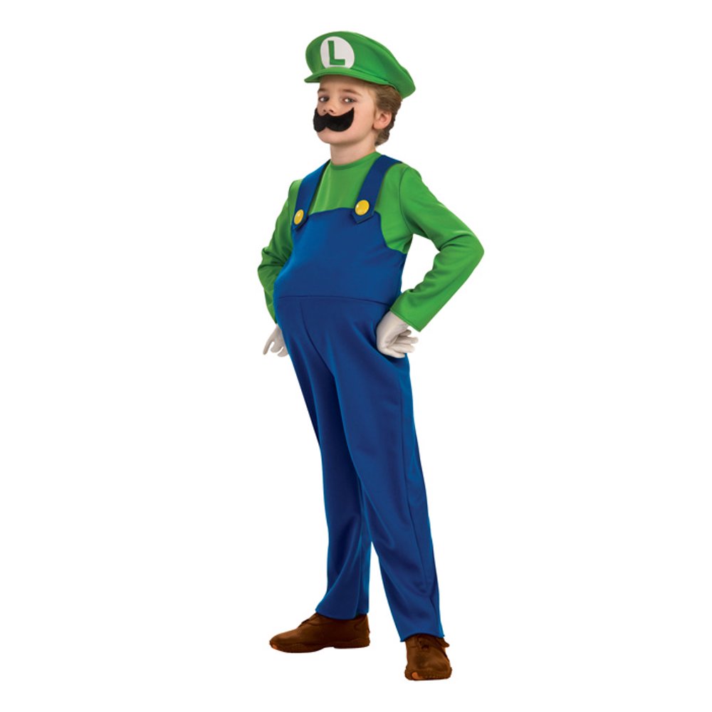 Super Mario Bros Deluxe Luigi Costume Toddler - Walmart.com - Walmart.com
