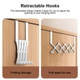 thumbnail image 7 of Lilixerw Hooks Hanger Over The Door,Collapsible Retractable Over The Door Organizer Rack Space Saving Hanging Storage Hanger for Clothes,Coats,Towels for Bedroom Bathroom, 7 of 7