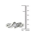 thumbnail image 4 of 1/6 Carat T.W. Diamond Criss-Criss Shank 10kt White Gold Engagement Ring, 4 of 5