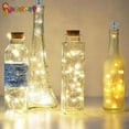 thumbnail image 3 of Spencer 6Pack 15 LED Wine Bottle Cork String Light, 4.92ft 1.5m Copper Wire Starry Lights for Bottle DIY Table Decoration Christmas Wedding Party "White", 3 of 8