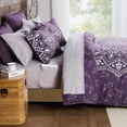 thumbnail image 5 of Regency Heights Queen Size Comforter Sets, Purple Bed in a Bag Queen, 9 Pieces Bedding Comforter Set with Bed Sheets and Side Pockets, 5 of 9
