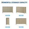 thumbnail image 7 of Luku 55" Modern Fluted Sideboard Buffet Cabinet with 4 Doors & Adjustable Shelves, Wood Coffee Bar Buffet Table, Console Cabinet for Kitchen, Dining, or Entryway, 7 of 7