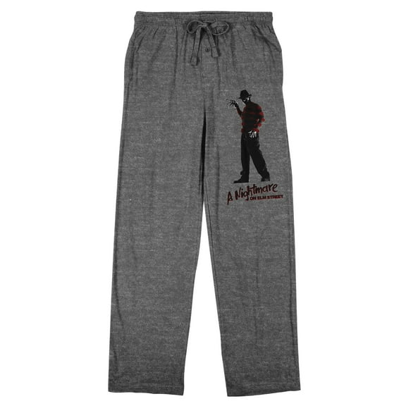 Nightmare On Elm Street Freddy Men's Graphite Heather Sleep Pajama Pants-XXL