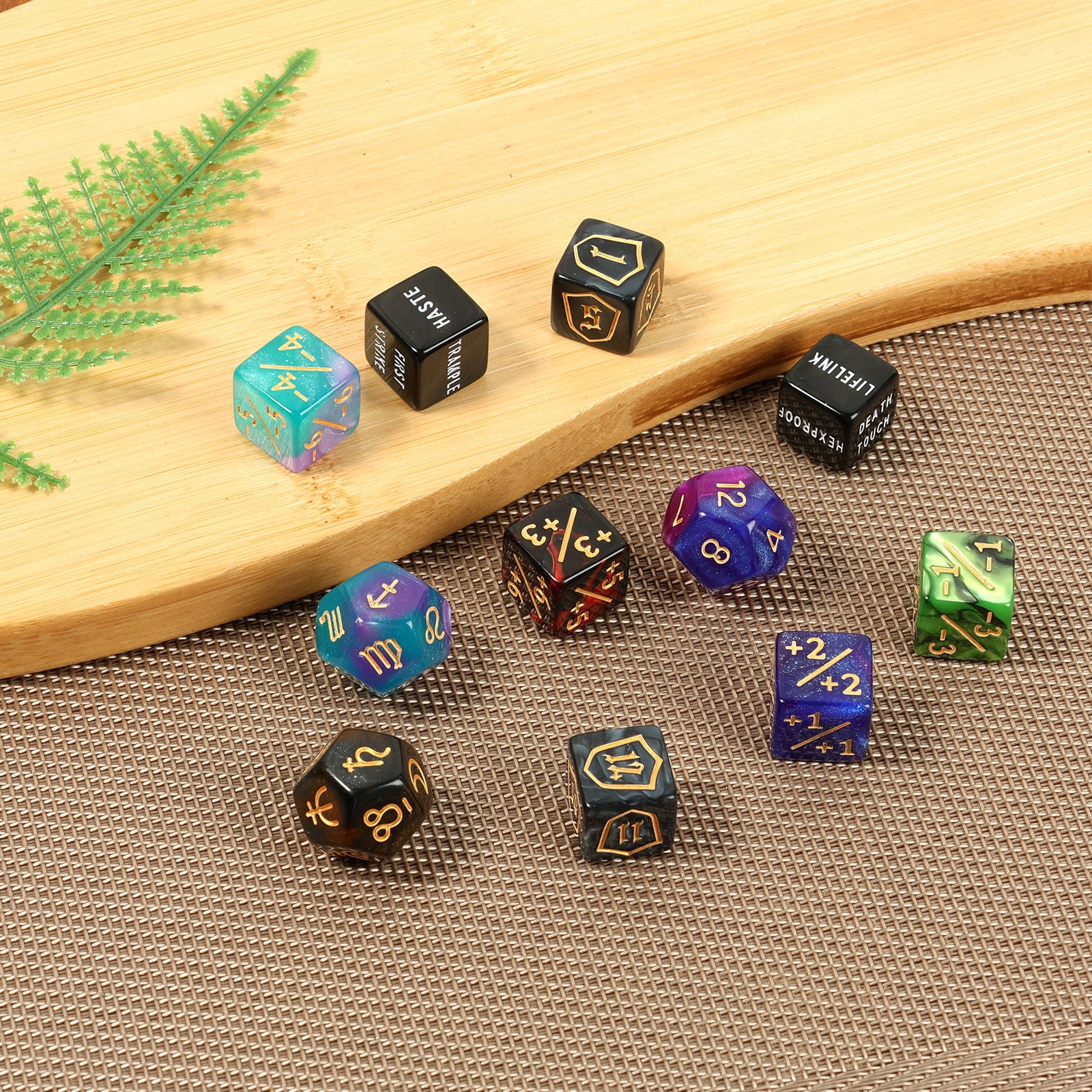 Threns 99 Pcs MTG Dice Counters Bulk Life Keyword Counter Dice Set Plus -1/+1 Buff Ability Tokens for MTG,TCG,Cards Gaming Accessories