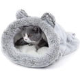 thumbnail image 1 of Cat Sleeping Bag Fleece Soft Self Warming Washable Cat Beds Snuggle Sack Blanket Gift, 1 of 1