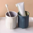 thumbnail image 4 of sunsanly Mouthwash Cup Plastic Nordic Style Brush Organizer Family Couple Toothbrush Holder Non-Slip Easy-to-Clean Mouthwash Cup with U-shape Handle for Home Bathroom, 4 of 8
