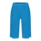 thumbnail image 5 of Pantalones Cortos Casuales de Color Sólido Capri, Mezcla Cómoda de Poliéster para el Hogar Y el Uso Diario, 5 of 9