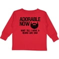 thumbnail image 3 of Inktastic Adorable Now...Wait Till I Have a Beard Like Dad Boys Long Sleeve Toddler T-Shirt, 3 of 5