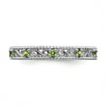 thumbnail image 4 of 925 Sterling Silver Stackable Expressions Peridot Ring Size: 7; for Adults and Teens; for Women and Men, 4 of 5
