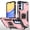Pink, variant on Hotpom Phone Case for Galaxy A16 5G Military Grade Drop Shockproof Full Body Protection with 360° Rotating Stand and Car Mount Capability, Green