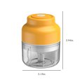 thumbnail image 3 of Teissuly Clearance Wireless Portable Food Chopper,Small Electric Food Processor For Garlic Veggies ,Dicing, Mincing & Puree , Baby Food Maker(100ml)(Yellow, ) Teissuly WER2023081500918, 3 of 6