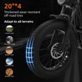 thumbnail image 6 of Electric Bike for Adults 20 inch Fat Tire 750W Motor 48V 10.4AH for City and Mountain Use, 6 of 8