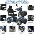 thumbnail image 4 of Heavy Duty All Terrain 1000W Electric Mobility Scooter for Adults&Seniors-500LBS Load &32 Miles Range Powerd Wheelchair Device w/Off-Road Absorber, Bluetooth Speaker, Dual Baskets, LED Light System, 4 of 9