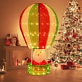 thumbnail image 2 of Costway 4.5 FT Christmas Santa Claus with Hot Air Balloon Pop-up Pre-Lit Xmas Decoration, 2 of 10