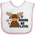 thumbnail image 3 of Inktastic It Moose Be Love with Cute Moose Boys or Girls Baby Bib, 3 of 4