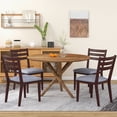 thumbnail image 2 of Gymax Upholstered Dining Chair Set of 4 Armless Cushioned Seat Hollow Curved Backrest, 2 of 8