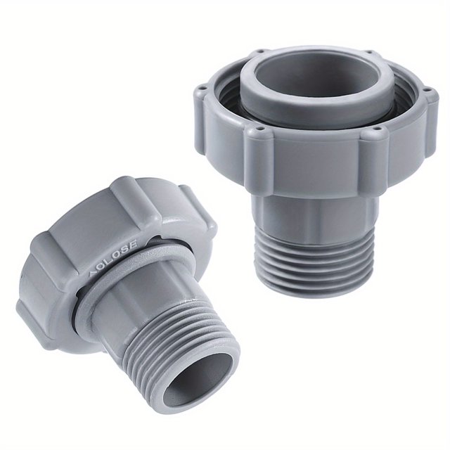 KEINXS 2pcs/set Swimming Pool Drain Fitting Connects Compatible with Coleman ID1.5in Connect to The Bottom of The Pool Swimming Pool Replacement Parts Internal Thread 3/ 4in Connect to T