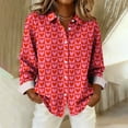 thumbnail image 3 of yillto Women's Valentine's Day Heart Blouse Button down Long Sleeve Tops Dress Business Casual Outfits, 3 of 5