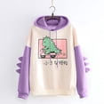 thumbnail image 4 of Women’s Hoodies Sweatshirts Print Fashion Dinosaur Tops Casual Long Sleeve Sweatshirt Women’s Hoodies for Everyday Comfort and Stylish Layering Purple S, 4 of 6