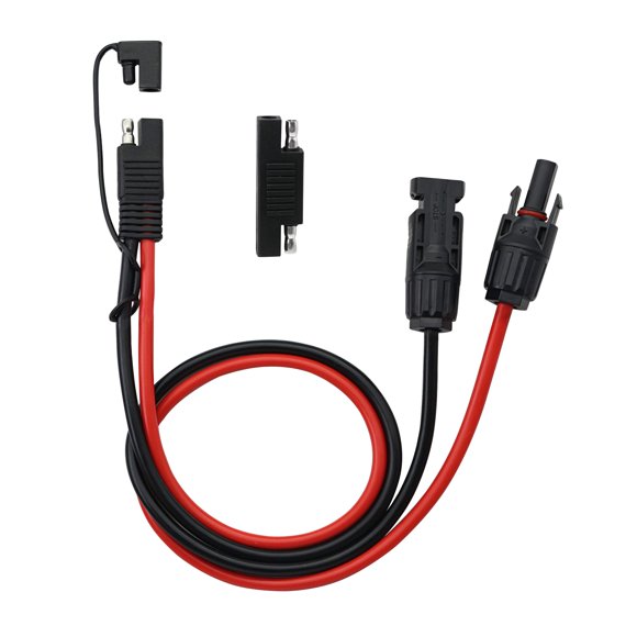 Cerrxian 50 Cm 10 Awg Sae A Macho Y Hembra Adaptador 10 Awg Cable Con Conector Sae Para Panel Solar Rv