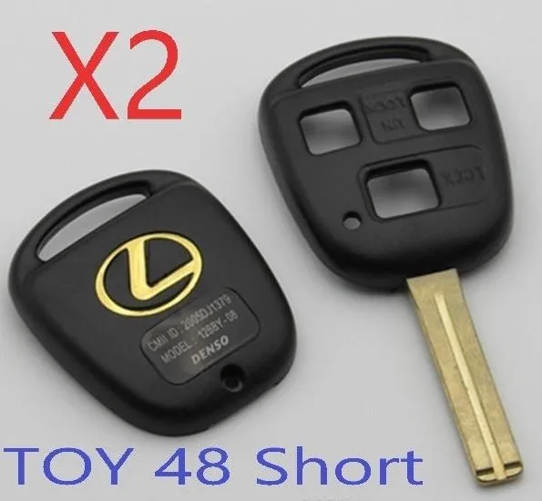 Custodia Telecomando Chiave Auto 3 Pulsanti - Sostitutivo Per Lexus IS200 GS300 LS200 RX300, Custodia In ABS Nero - 5