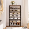 thumbnail image 4 of HOOBRO 8-Tier Shoe Rack Organizer with Adjustable Storage Shelf Entryway Brown BF18XJ01, 4 of 8