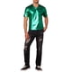 thumbnail image 2 of Camiseta de fiesta disco de manga corta metálica brillante para hombres INSPIRE CHIC M Verde Oscuro, 2 of 6