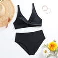 thumbnail image 6 of Pimfylm Women's Bikini Set Swimsuit High Waisted 2 pieces Bathing Suits Swimwear(Black,S), 6 of 7